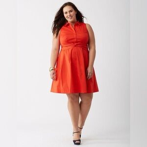 Lane Bryant Designer Lela Rose Knot-Waist Dress Plus Size